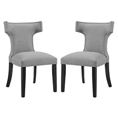 Curve Set of 2 Fabric Dining Side Chair