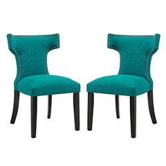 Curve Set of 2 Fabric Dining Side Chair