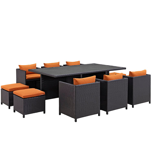 Reversal 11 Piece Outdoor Patio Dining Set