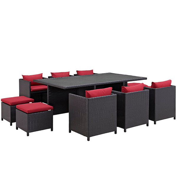 Reversal 11 Piece Outdoor Patio Dining Set