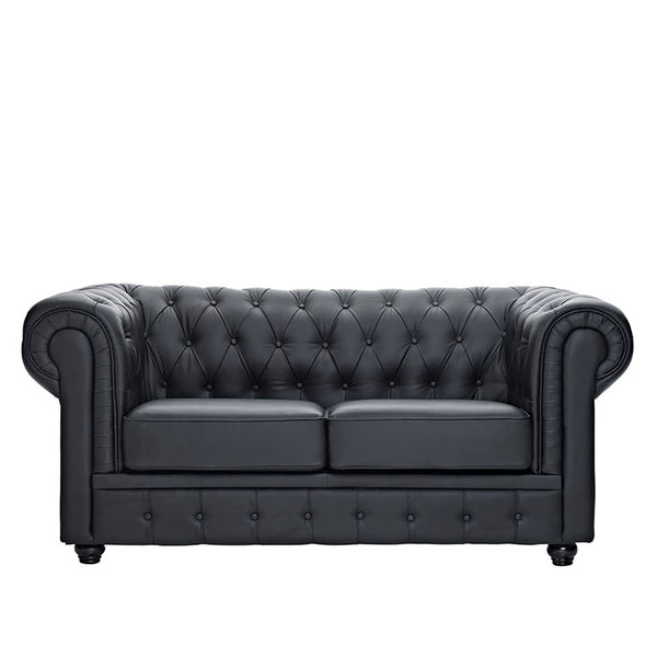 Chesterfield Leather Loveseat