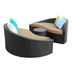 Magatama 3 Piece Outdoor Patio Chaise
