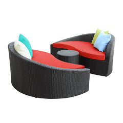 Magatama 3 Piece Outdoor Patio Chaise