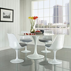 Lippa 5 Piece Fiberglass Dining Set