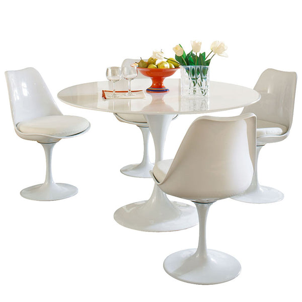 Lippa 5 Piece Fiberglass Dining Set