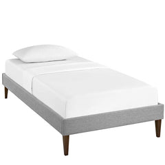 Sharon Twin Fabric Bed Frame with Squared Tapered Legs