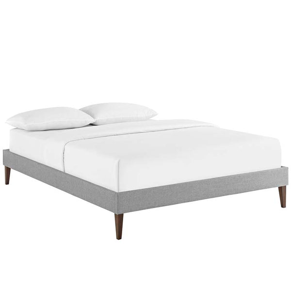 Sharon King Fabric Bed Frame with Squared Tapered Legs