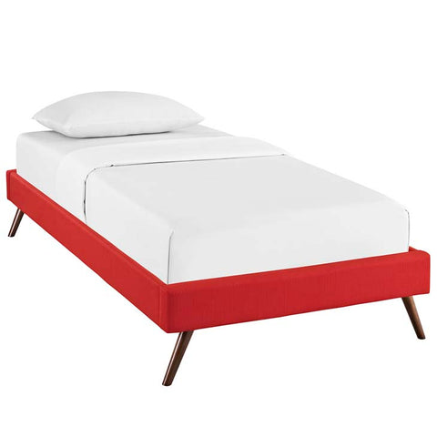 Helen Twin Fabric Bed Frame with Round Splayed Legs
