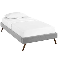 Helen Twin Fabric Bed Frame with Round Splayed Legs