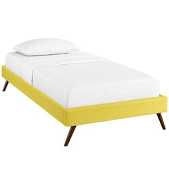 Helen Twin Fabric Bed Frame with Round Splayed Legs