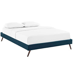 Helen King Fabric Bed Frame with Round Splayed Legs