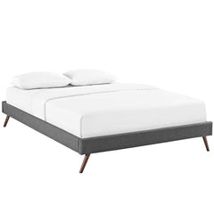 Helen King Fabric Bed Frame with Round Splayed Legs