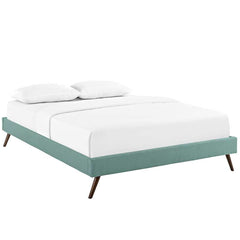 Helen King Fabric Bed Frame with Round Splayed Legs