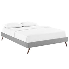 Helen King Fabric Bed Frame with Round Splayed Legs