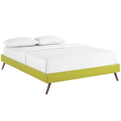 Helen King Fabric Bed Frame with Round Splayed Legs