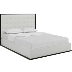 Madeline Queen Vinyl Bed Frame