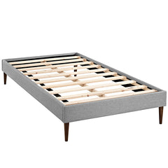 Sherry Twin Fabric Bed Frame with Round Tapered Legs