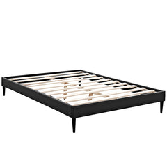 Sherry Full Vinyl Bed Frame with Round Tapered Legs