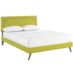 Josie Full Fabric Platform Bed with Round Splayed Legs