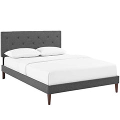 Terisa Full Fabric Platform Bed with Squared Tapered Legs