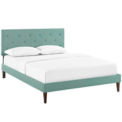 Terisa Full Fabric Platform Bed with Squared Tapered Legs