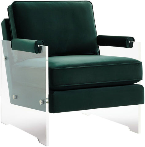 Serena Green Velvet/Lucite Chair - Heaven's Gate Home & Garden