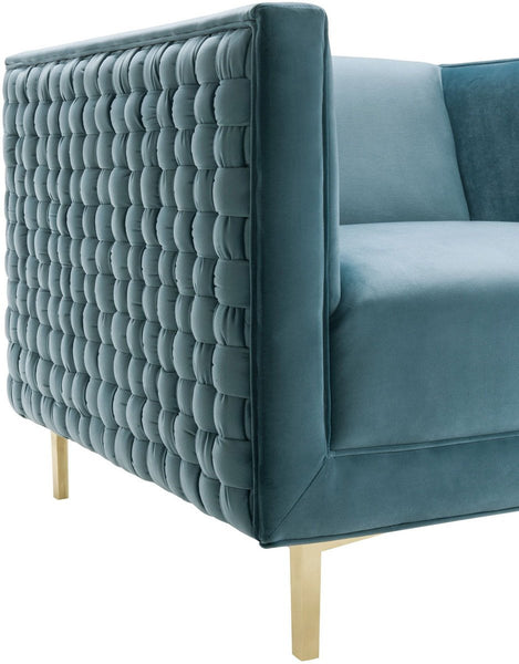 Sal Sea Blue Woven Chair