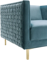 Sal Sea Blue Woven Chair