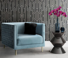 Sal Sea Blue Woven Chair