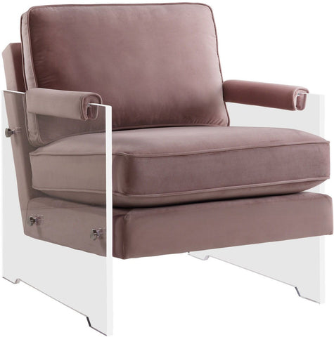 Serena Blush Velvet/Lucite Chair - Heaven's Gate Home & Garden