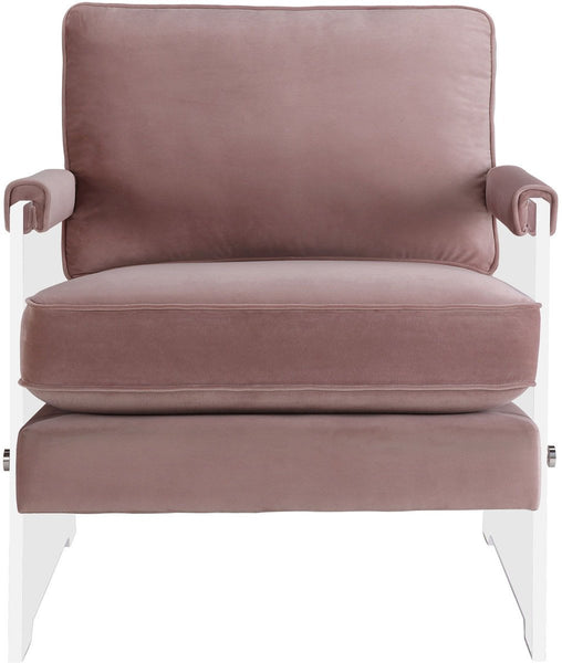 Serena Blush Velvet/Lucite Chair