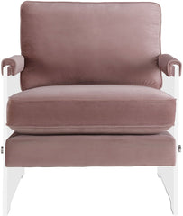 Serena Blush Velvet/Lucite Chair