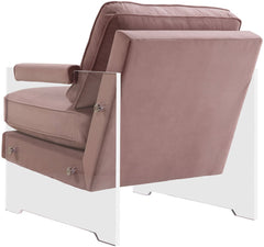 Serena Blush Velvet/Lucite Chair