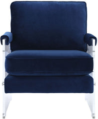 Serena Navy Velvet/Lucite Chair