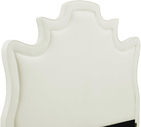 Serenity Cream Velvet Bed in Full