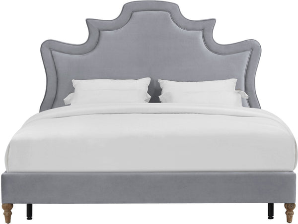 Serenity Grey Velvet Bed in King