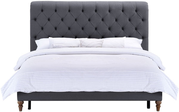 Oxford Grey Linen Bed in Queen