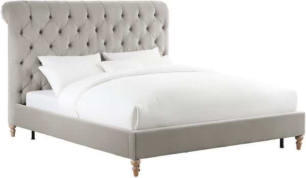 Putnam Grey Velvet Full Bed