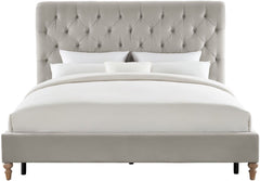 Putnam Grey Velvet Full Bed