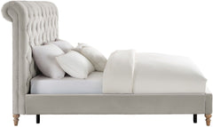 Putnam Grey Velvet Full Bed