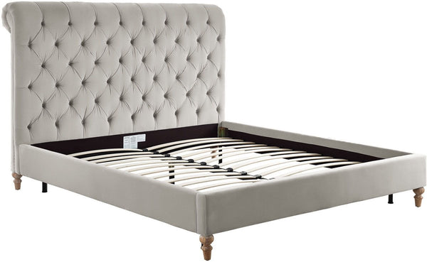 Putnam Grey Velvet Full Bed