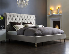 Putnam Grey Velvet Full Bed