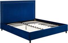 Reed Navy Velvet Bed in Full