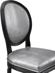 Philip Silver Croc Counter Stool