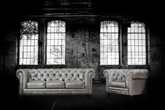 Zahara Silver Leather Club Chair