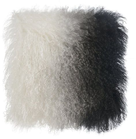 Tibetan Sheep Pillow White to Black - Heaven's Gate Home & Garden