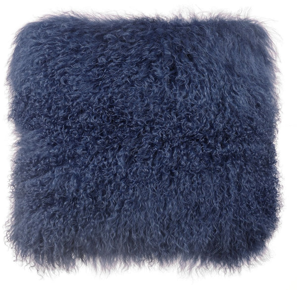Tibetan Sheep Large Blue Pillow