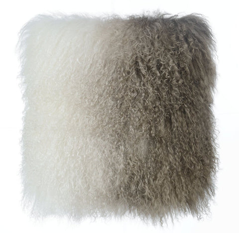 Tibetan Sheep Pillow White to Brown - Heaven's Gate Home & Garden