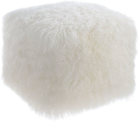 Tibetan Sheep White Pouf - Heaven's Gate Home & Garden