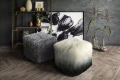 Tibetan Sheep Grey Pouf